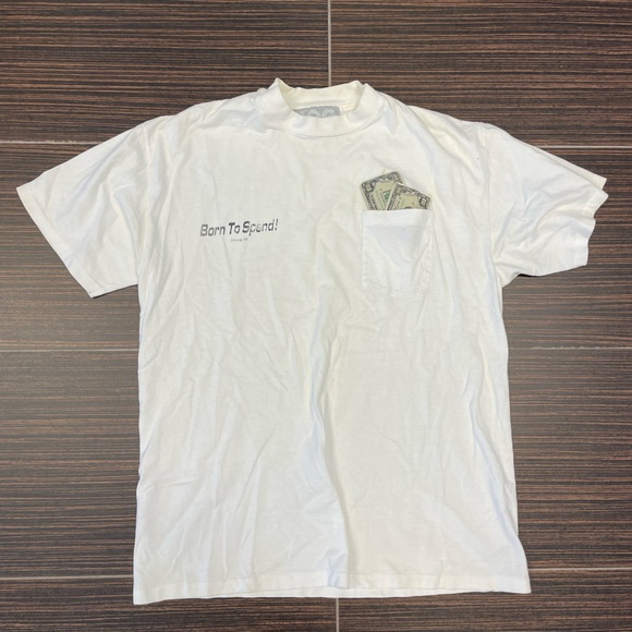 HOG Born to Spend T Shirt - Size L Vintage Single Stitch - Picture 1 of 8